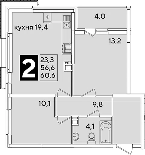 Планировка 3Е-к.кв