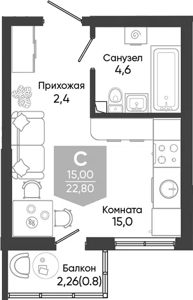 Планировка Студии