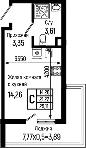 Планировка Студии