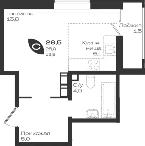 Планировка Студии