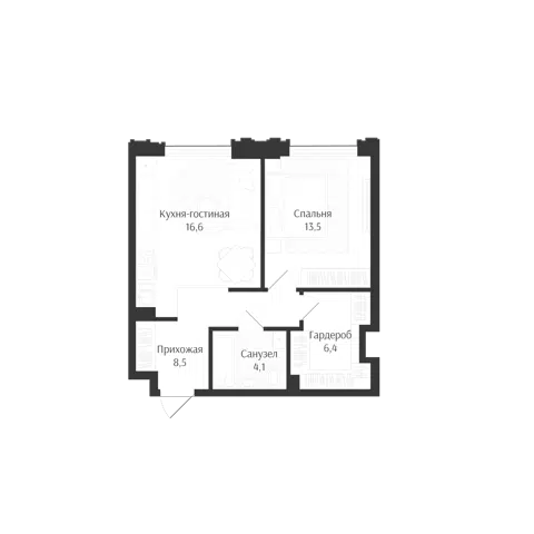 Планировка 2Е-к.кв
