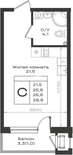 Планировка Студии