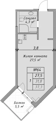Планировка Студии