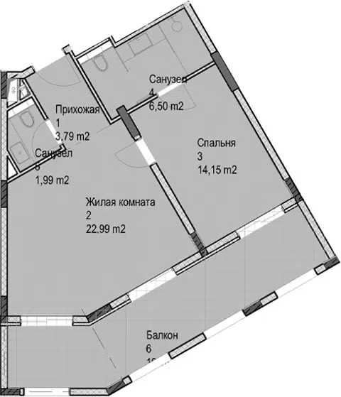 Планировка 2Е-к.кв