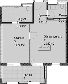 Планировка 2Е-к.кв