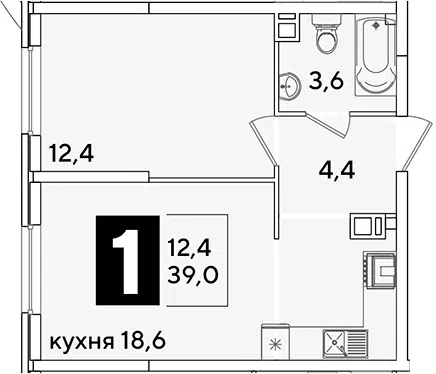 Планировка 2Е-к.кв