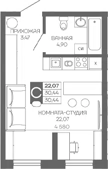 Планировка Студии