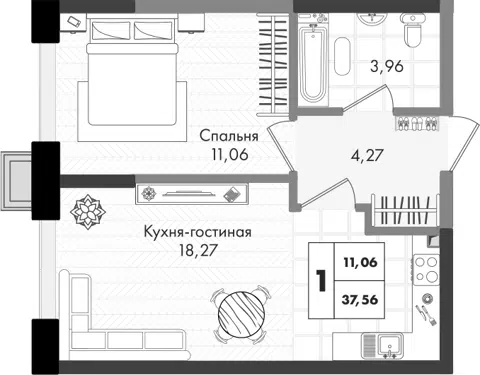Планировка 2Е-к.кв