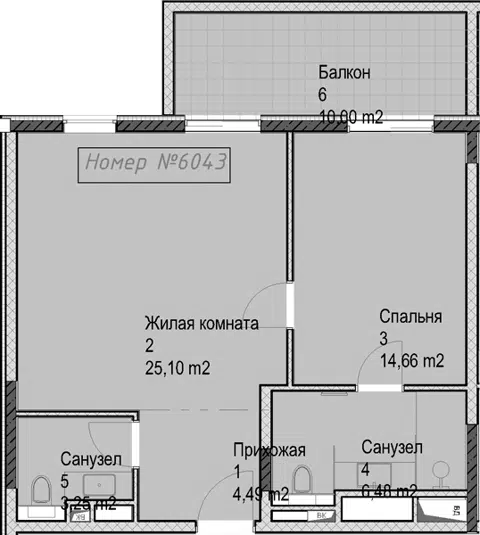 Планировка 2Е-к.кв