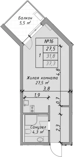 Планировка Студии
