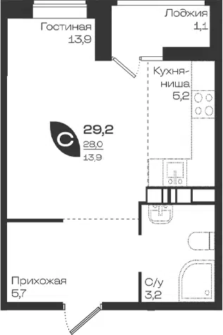 Планировка Студии
