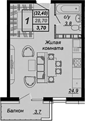 Планировка Студии