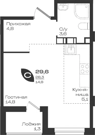 Планировка Студии