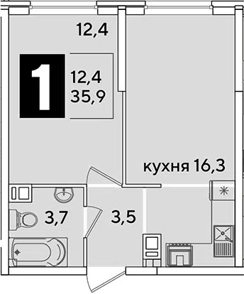 Планировка 2Е-к.кв