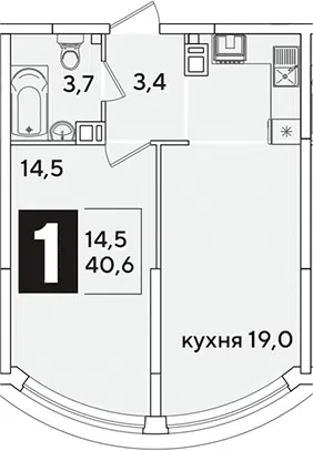 Планировка 2Е-к.кв