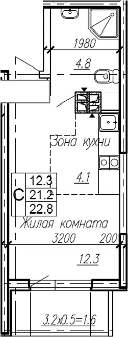Планировка Студии