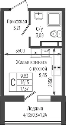 Планировка Студии