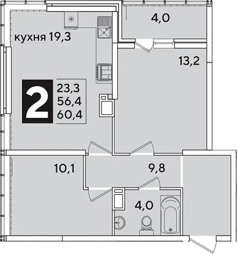 Планировка 3Е-к.кв