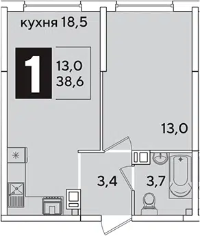 Планировка 2Е-к.кв