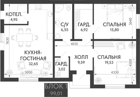Планировка Коттеджи