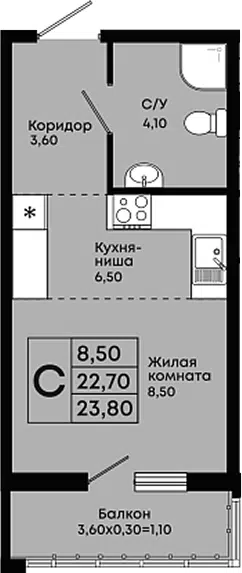 Планировка Студии