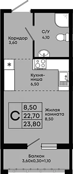 Планировка Студии