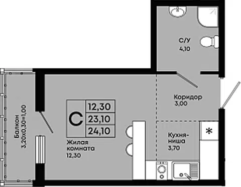 Планировка Студии