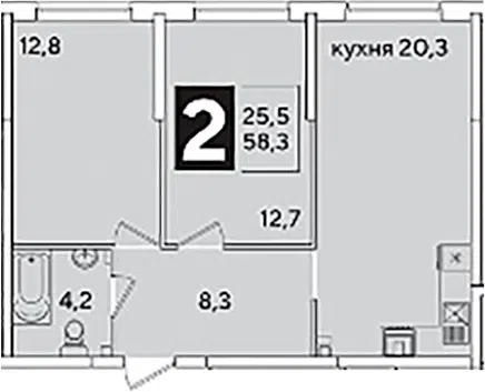 Планировка 3Е-к.кв