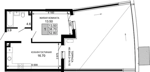 Планировка 2Е-к.кв