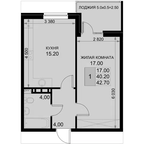 Планировка 2Е-к.кв