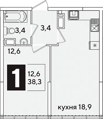 Планировка 2Е-к.кв