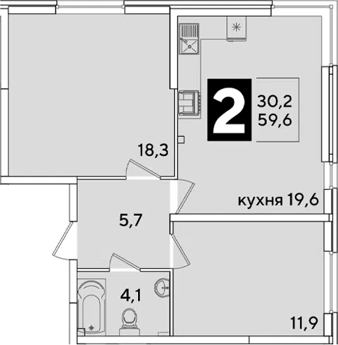 Планировка 3Е-к.кв