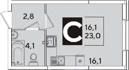 Планировка Студии