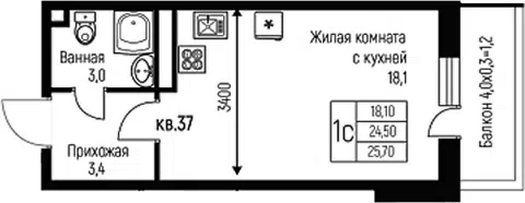 Планировка Студии