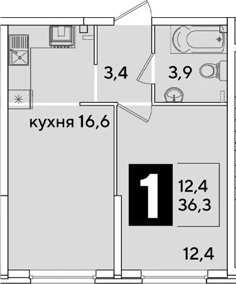 Планировка 2Е-к.кв