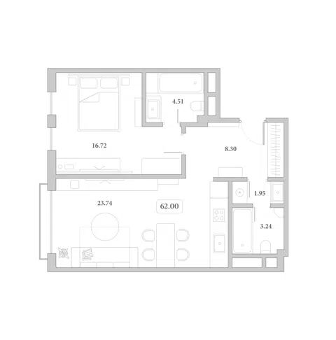 Планировка 2Е-к.кв