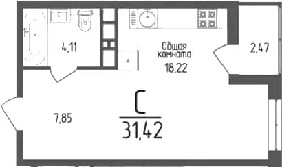 Планировка Студии