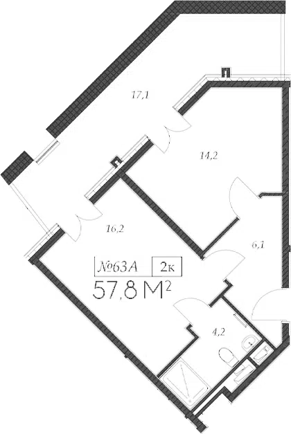 Планировка 2Е-к.кв