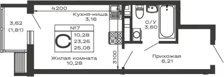 Планировка Студии