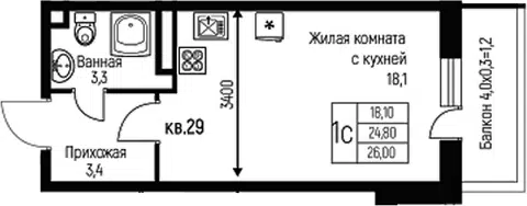 Планировка Студии