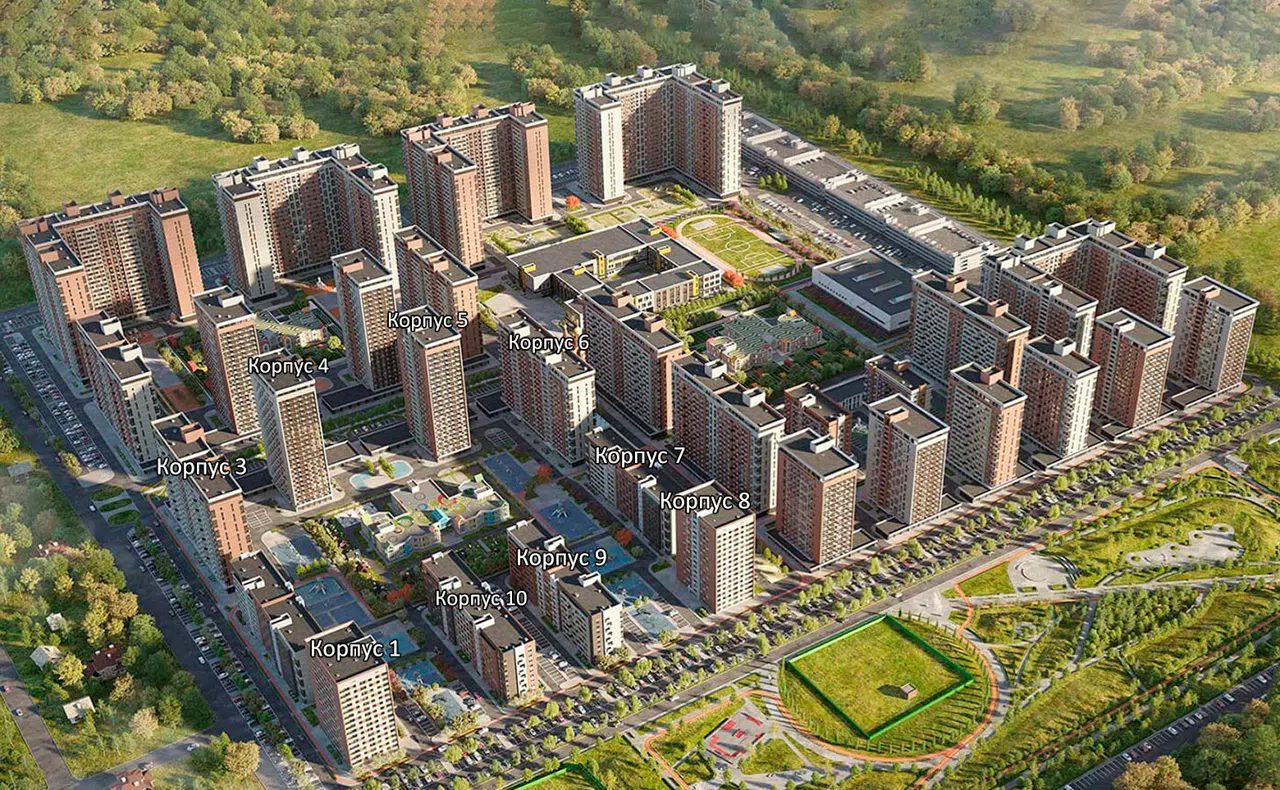 Генплан ЖК Родные Просторы (АСК)