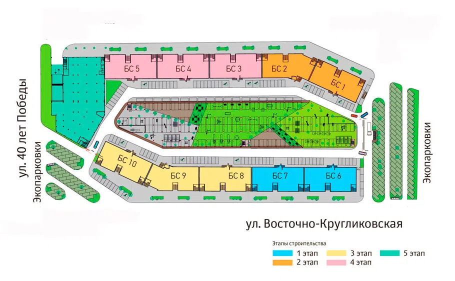 Генплан ЖК Гарантия на Восточно-Кругликовской