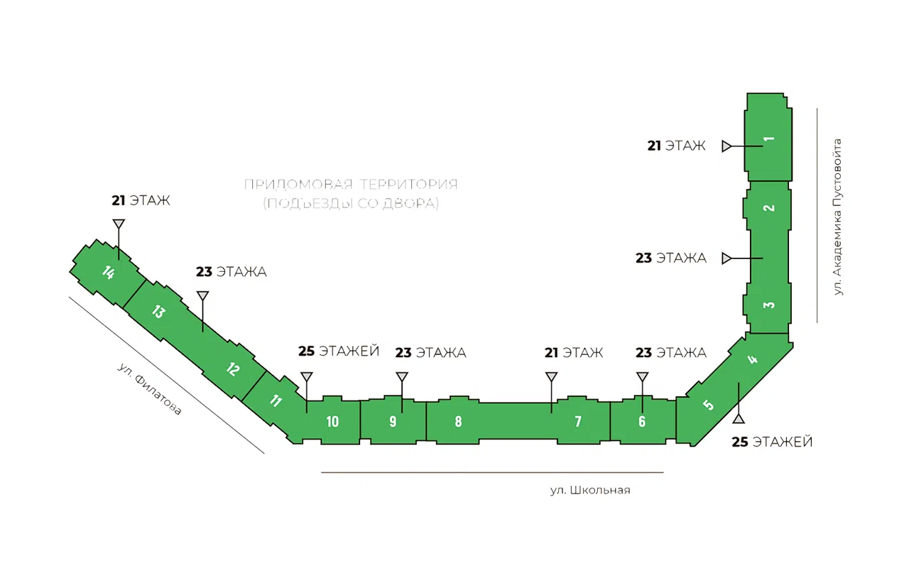 Генплан ЖК Сердце