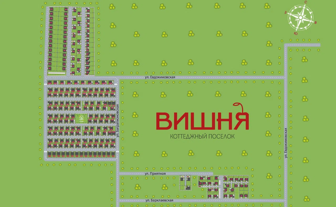 Генплан ЖК Коттеджный поселок Вишня