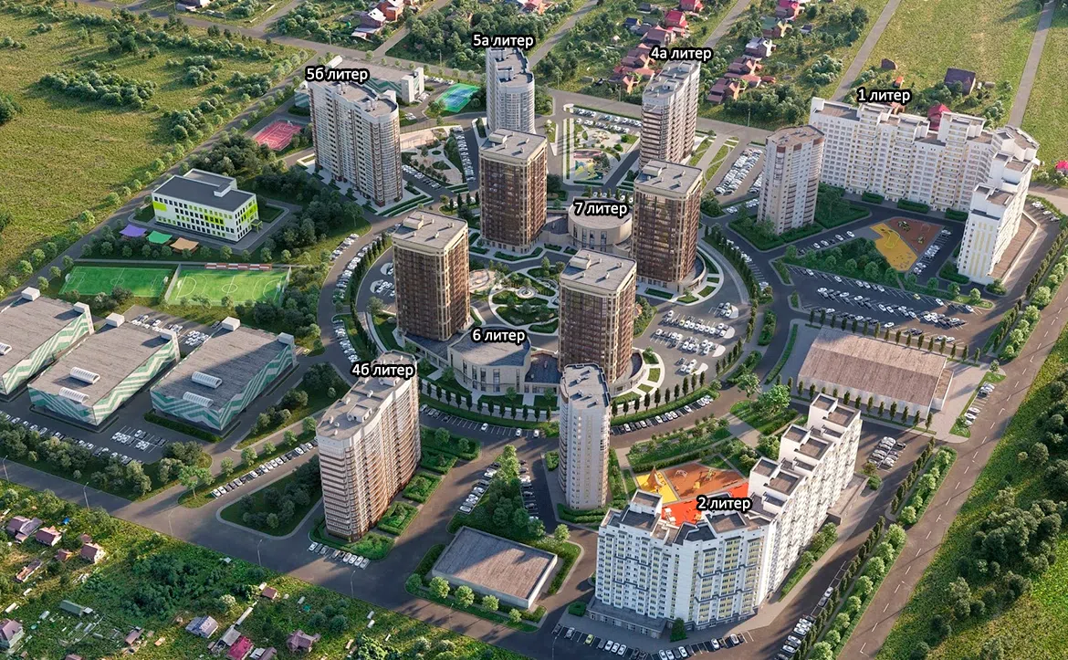 Генплан ЖК Зеленодар
